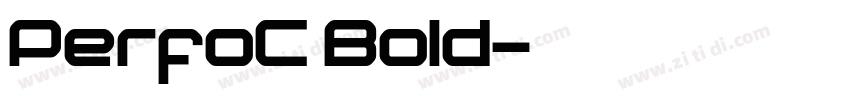 PerfoC Bold字体转换